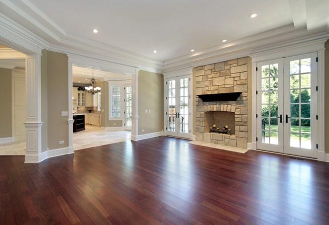 a classic herringbone pattern on a hardwood floor